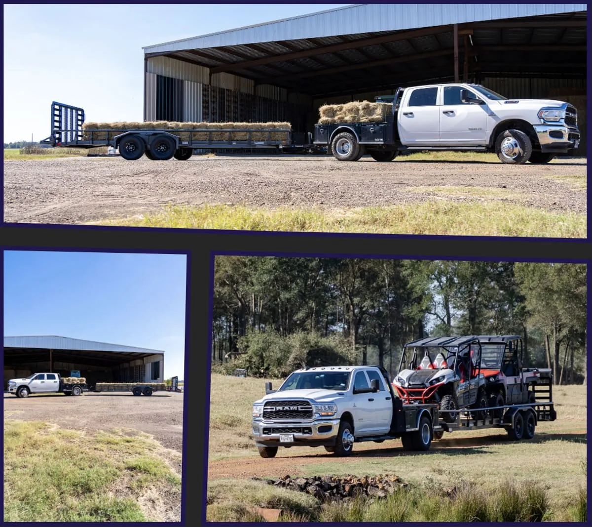 The Diamond C light weight utility trailer used for landscaping