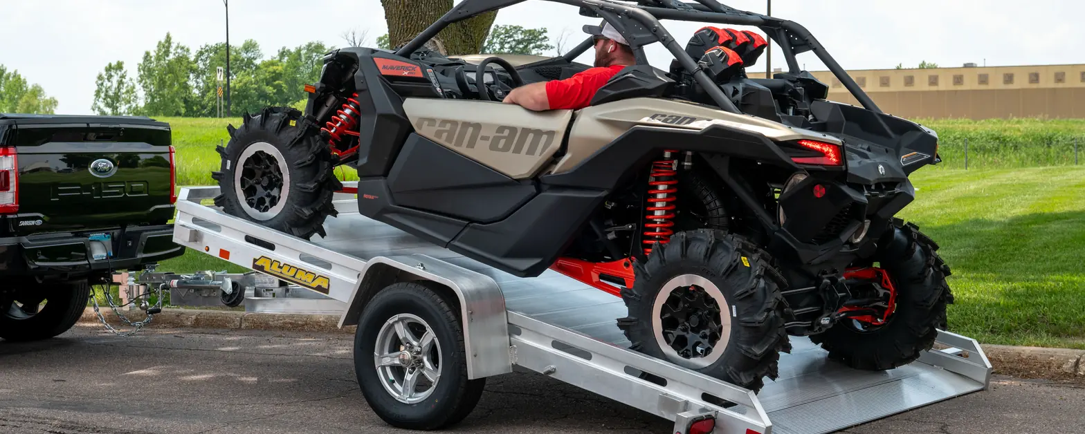 Aluma dealer — Aluma trailer on the road
