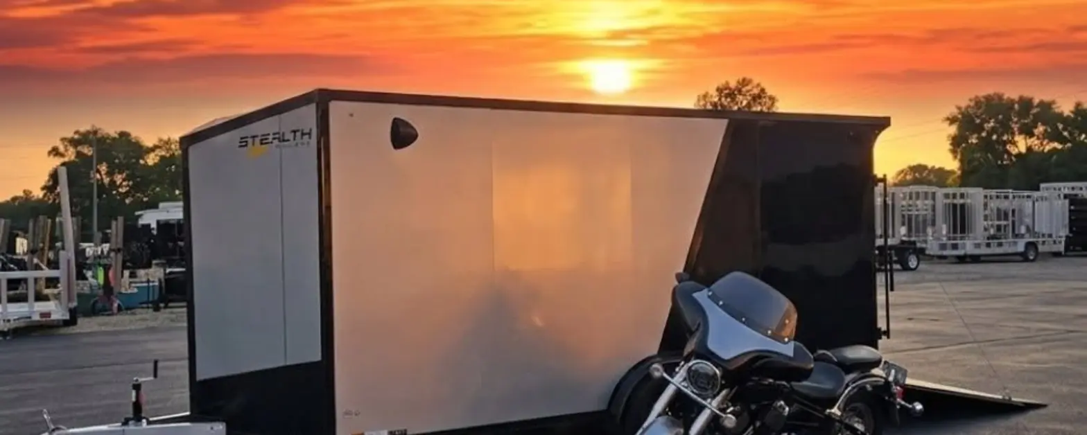 Stealth dealer — Stealth enclosed trailer in use