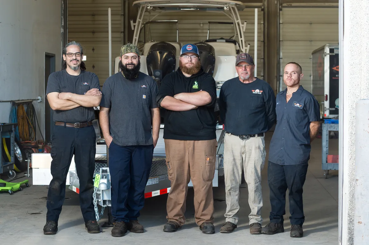 Ace Trailer Sales service team in the Hastings, MN shop